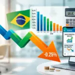 Copom baixa taxa selic em 0.25%